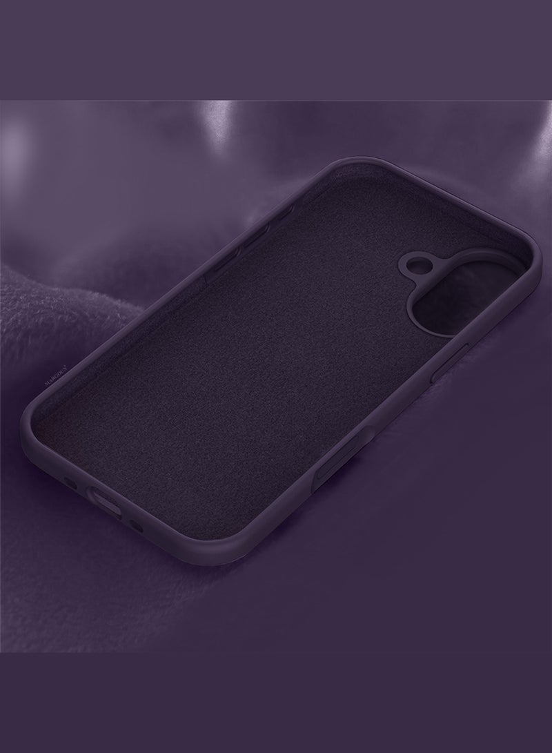 Silicone Protective Phone Case for iPhone 17 - Soft Anti-Scratch Microfiber Lining Ultra Slim Drop Protection Phone Cover - Purple - Image 4