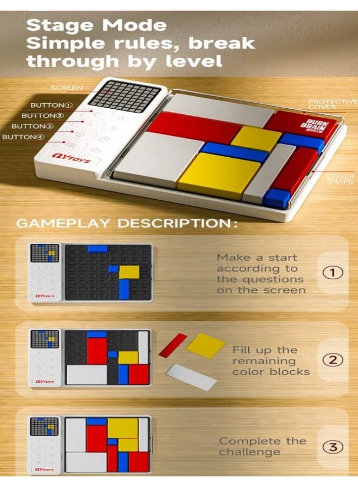لعبة شينماستر للألغاز للكبار والأطفال، ألعاب ألغاز إلكترونية مع 500 تحدي، لعبة لوحية وألعاب STEM للأولاد والبنات، أفكار هدايا – تفكير إبداعي ومنطقي - Image 2