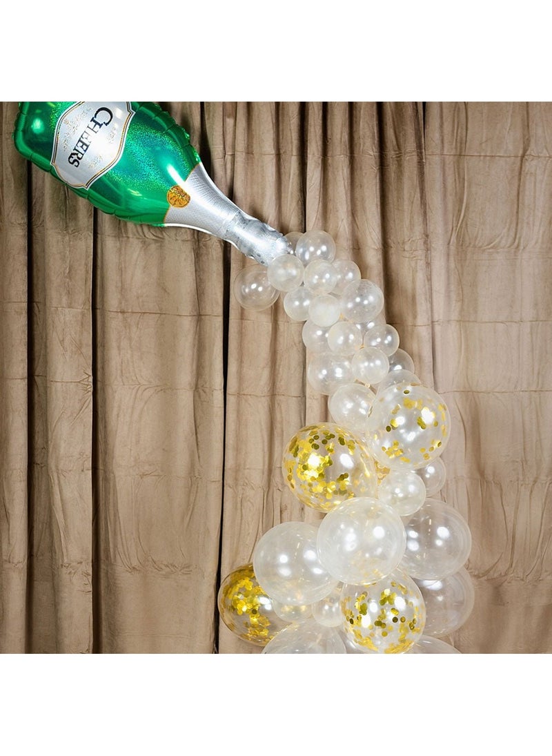 Balloonking Balloon Arch Kit Cheers Champagne Bottle Transparent - Image 1