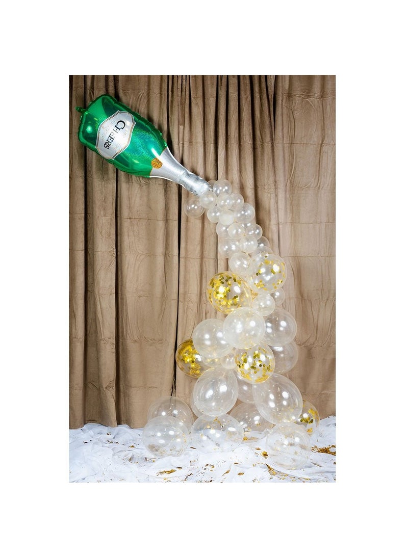 Balloonking Balloon Arch Kit Cheers Champagne Bottle Transparent - Image 2