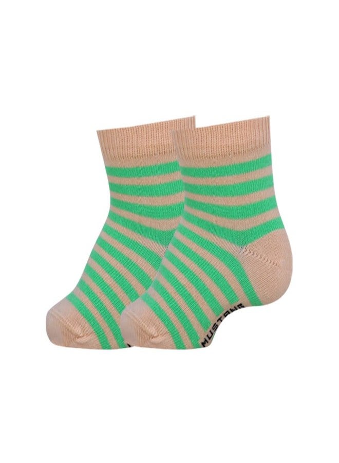 MUSTANG Kids Fun Patterns Short Leg Socks (Pack of 5) - Vibrant & Playful Designs | Soft, Breathable Material for Everyday Wear | 0-6 Months - Image 3