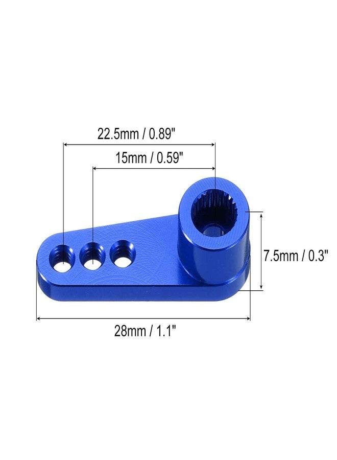 MECCANIXITY Metal 25T 25 Teeth Steering Servo Single Arm Horn Dark Blue for DIY RC Car/Boat/Airplane Boat Accessory - Image 2