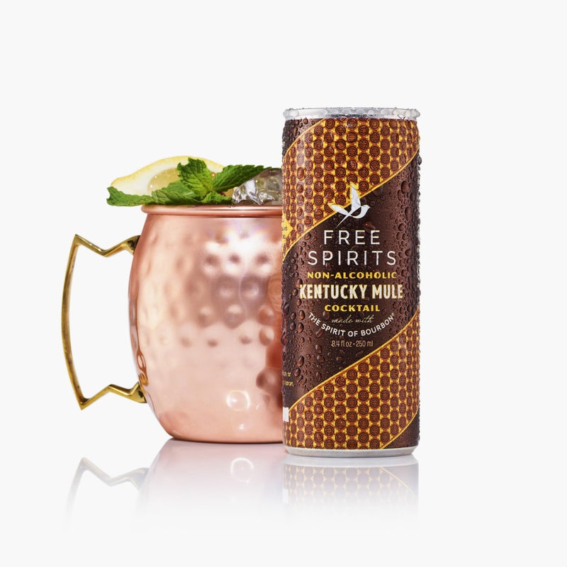Free Spirits Kentucky Mule - Non-Alcoholic Cocktail - Mixed Ready To Drink Mocktail - Low Sugar, Real Fruit Juice, B-Vitamins - Non-GMO & Vegan - 8.4 fl oz Cans (12 Pack) - Image 5