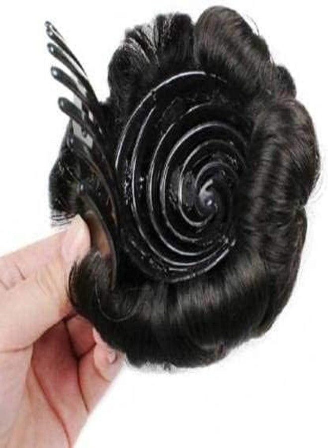 Assu Hair Juda Bun Natural Feel Black Clutcher Based Juda Extension Hair Extension Synthetic Fiber Pack Of 1 - Image 4