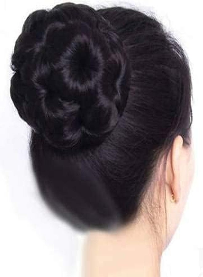 Assu Hair Juda Bun Natural Feel Black Clutcher Based Juda Extension Hair Extension Synthetic Fiber Pack Of 1 - Image 2