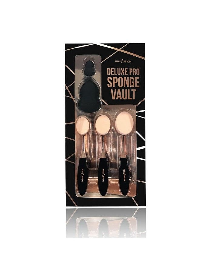 Profusion Cosmetics - Deluxe Pro Sponge Vault Black 5 Pieces - Image 1