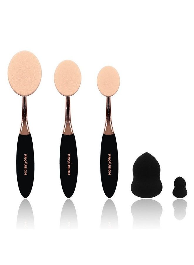 Profusion Cosmetics - Deluxe Pro Sponge Vault Black 5 Pieces - Image 1