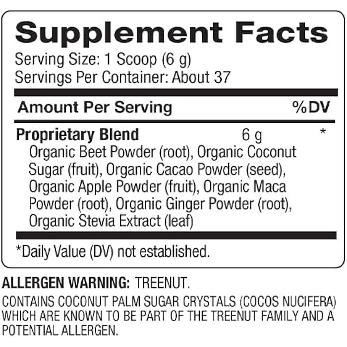 BareOrganics Energy & Stamina Blend Powder, Organic Superfood, Vegan Dietary Supplement, 8 Ounces - Image 2