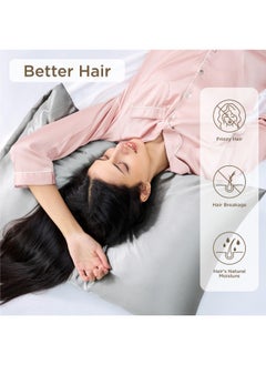 Bedsure Satin Pillowcase Standard Set Of 2 Pure White Silky For Hair And Skin 20X26 Inches Pillow Covers With Envelope Closure Similar To Silk Pillow Cases Gifts For Women Men  - Image 2