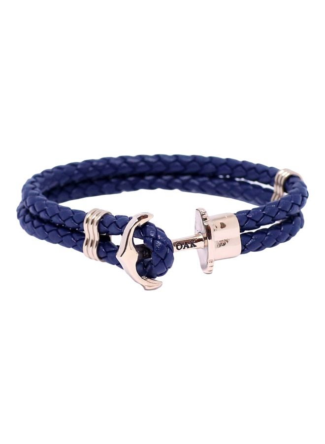 Leather Anchor Detail Bracelet