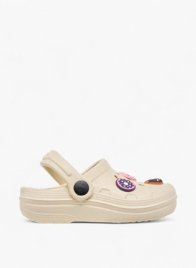 Flora Bella By Shoexpress Donut Accent Clogs with Backstrap