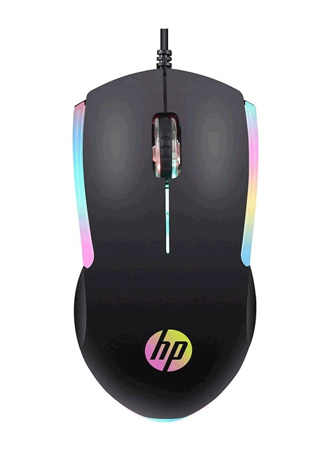HP HP M160 Gaming Mouse with Multicolor LED Lighting and Ambidextrous Design - Black - Image 1