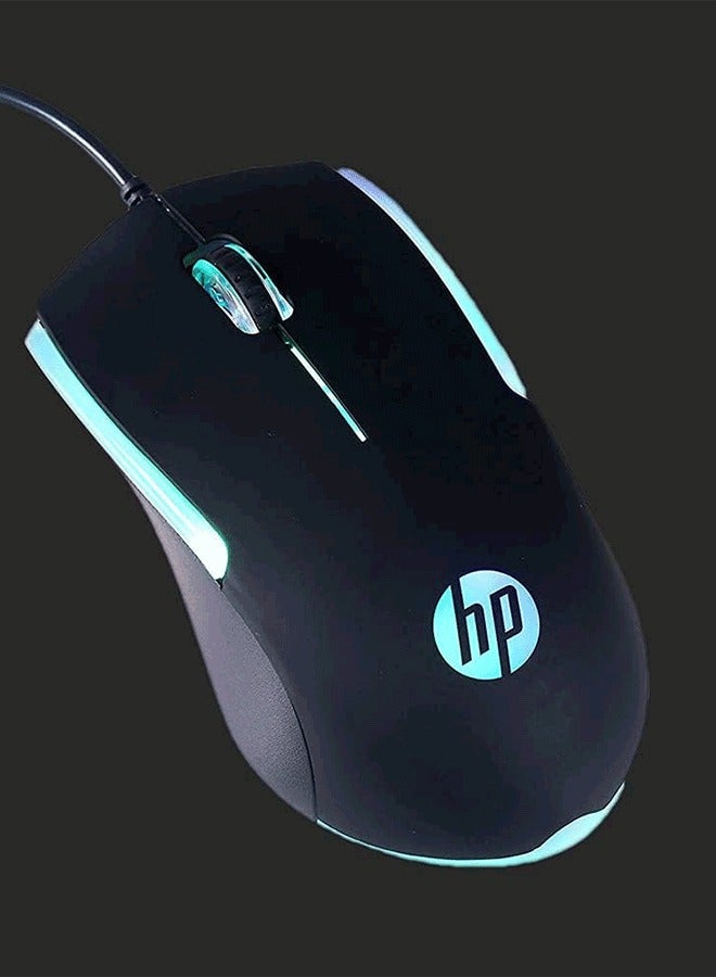 HP HP M160 Gaming Mouse with Multicolor LED Lighting and Ambidextrous Design - Black - Image 2