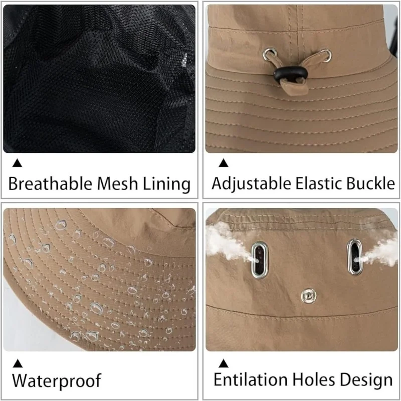 Tezzgelsin UV-Protected Waterproof Summer Safari Hat
