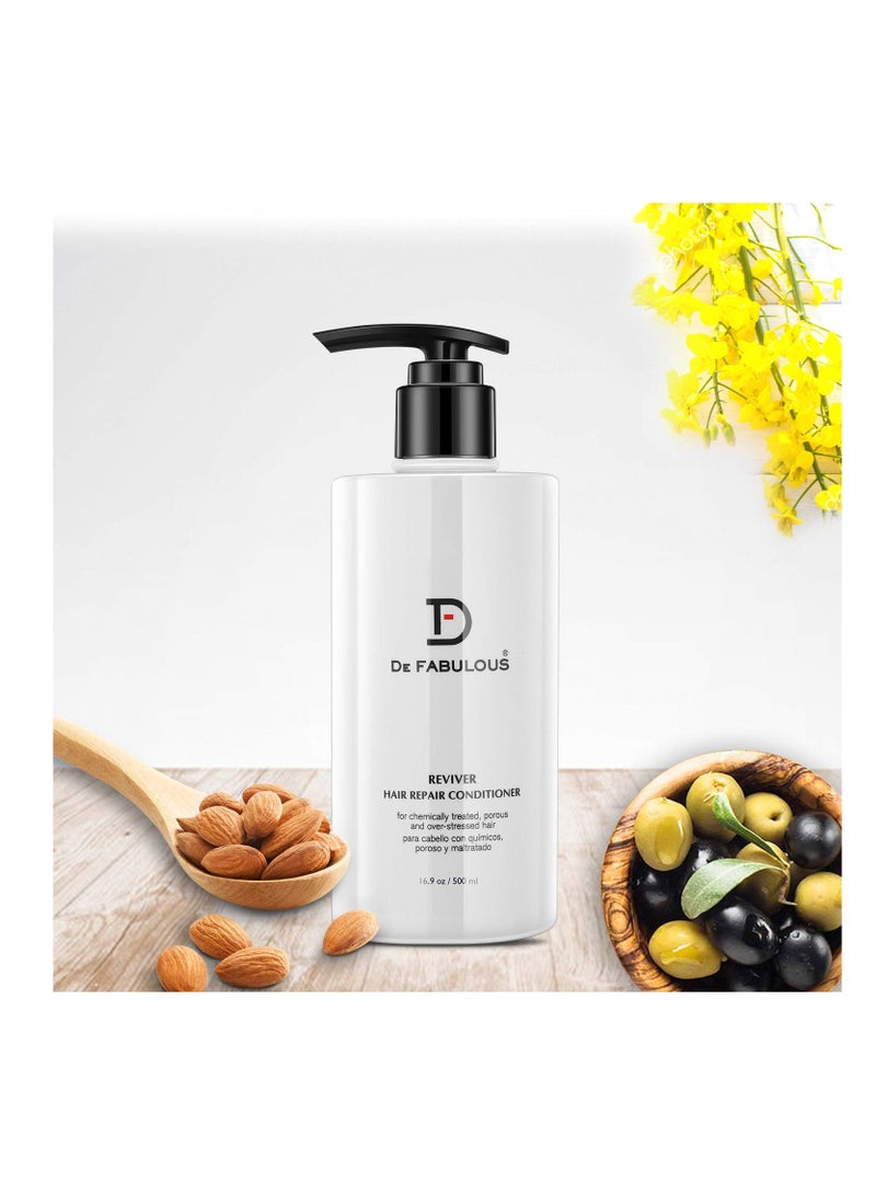 De Fabulous Reviver Hair Repair Conditioner 500ml Sulphate Free pH Balanced All Hair Types - Image 2