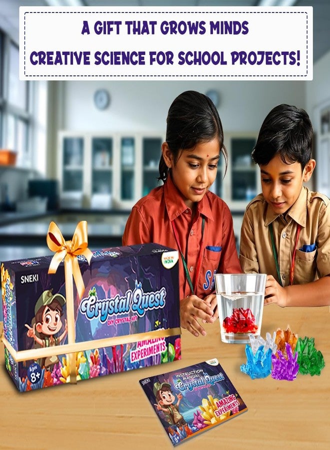 SNEKI DIY Crystal Science Experiment Kit for Kids Grow Your Own Crystals Fun Educational Learning Toy Gift Set for Girls and Boys - Image 5