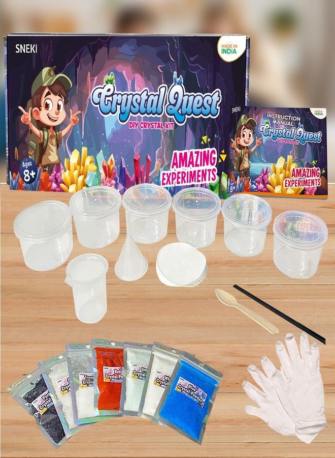 SNEKI DIY Crystal Science Experiment Kit for Kids Grow Your Own Crystals Fun Educational Learning Toy Gift Set for Girls and Boys - Image 1
