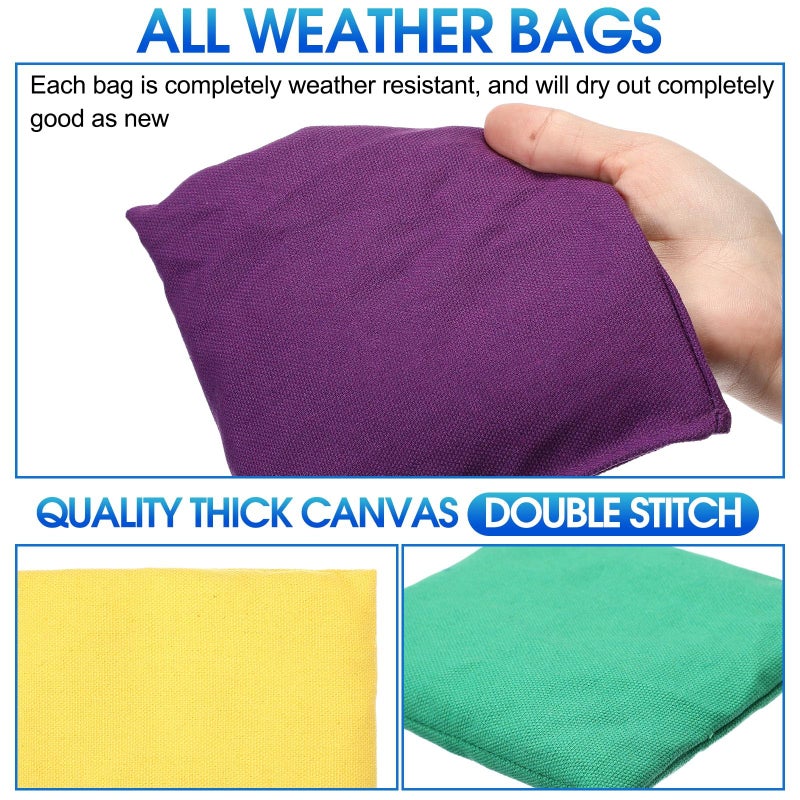 Shappy 24 Pcs Bean Bags for Tossing Cornhole Game 6"" x 6"" Corn Hole Bean Bags Tossing Game for Family Party Throwing(Bright Colors Classic) - Image 3