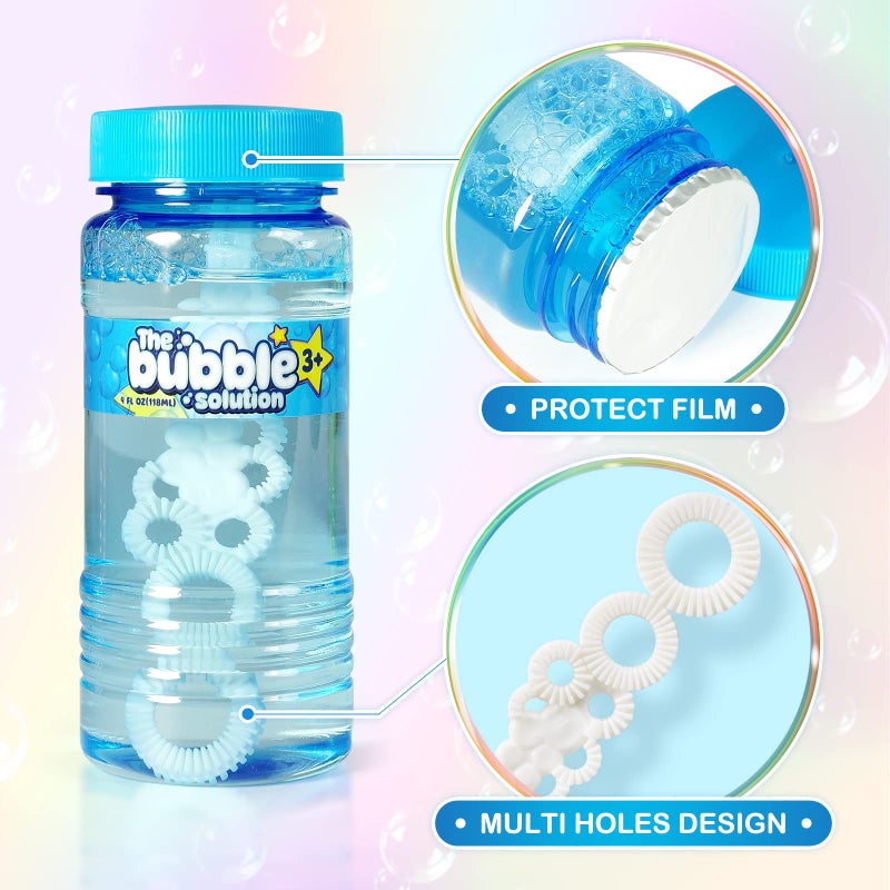 spring flower Springflower 24 Pcs Bubble Bottles with Wand,Bubbles Party Favors for Kids,Summer Toys, Blow Bubbles Solution Novelty Toy, Party Favors, Birthday Party Supplies, Outdoor & Indoor Activity,4oz,6 Colors - Image 5
