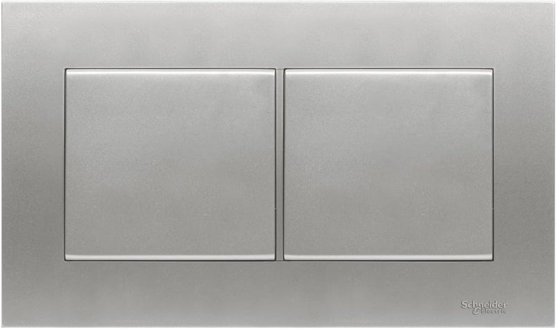 Schneider Electric Vivace 2 Gang Blank Plate - Aluminium Silver - Image 1