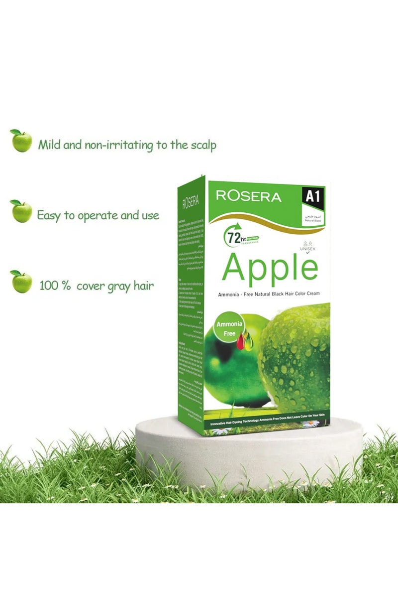 ROSERA Ammonia Free Apple Hair Color Hair Color Cream - Cream 500 ml + Stabilized 500 ml from Apple) - Image 2