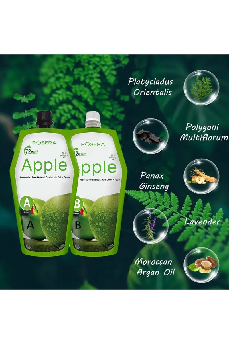 ROSERA Ammonia Free Apple Hair Color Hair Color Cream - Cream 500 ml + Stabilized 500 ml from Apple) - Image 3