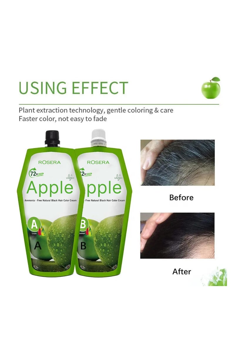 ROSERA Ammonia Free Apple Hair Color Hair Color Cream - Cream 500 ml + Stabilized 500 ml from Apple) - Image 4