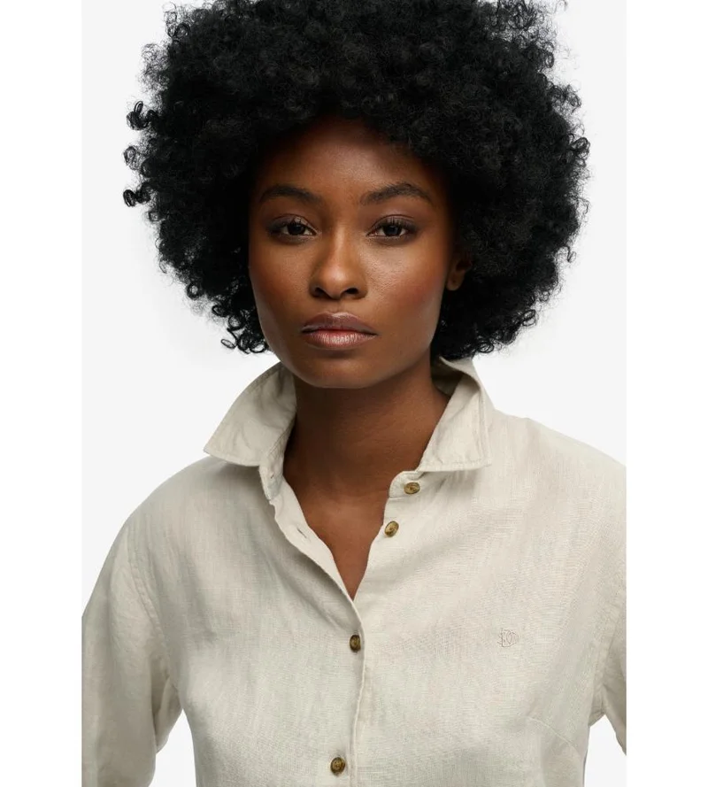 سوبر دراي Premium Linen Boyfriend Shirt