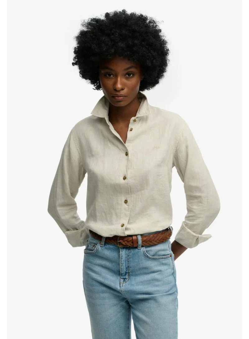 Superdry Premium Linen Boyfriend Shirt