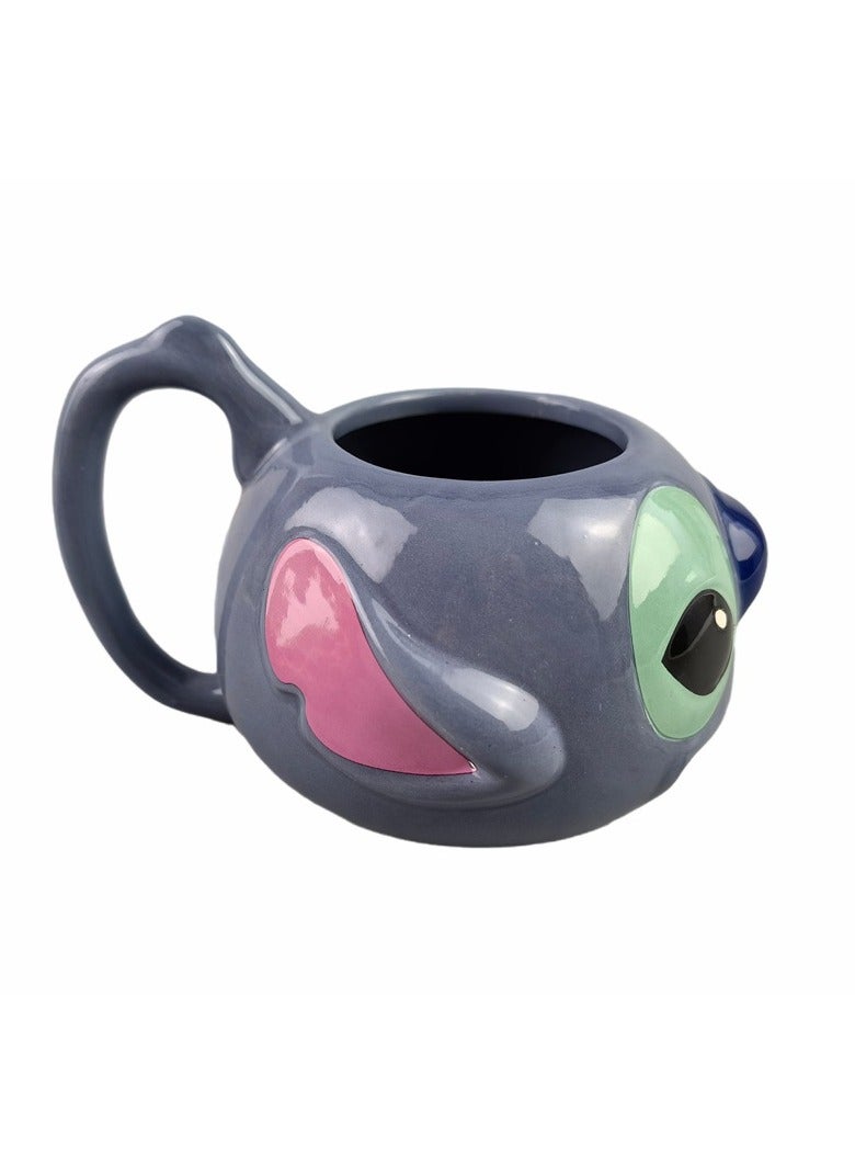 general Creative elf monster Stitch Stitch mug drinking cup teacup ceramic cup 3D three-dimensional modeling (400ml) - Image 1