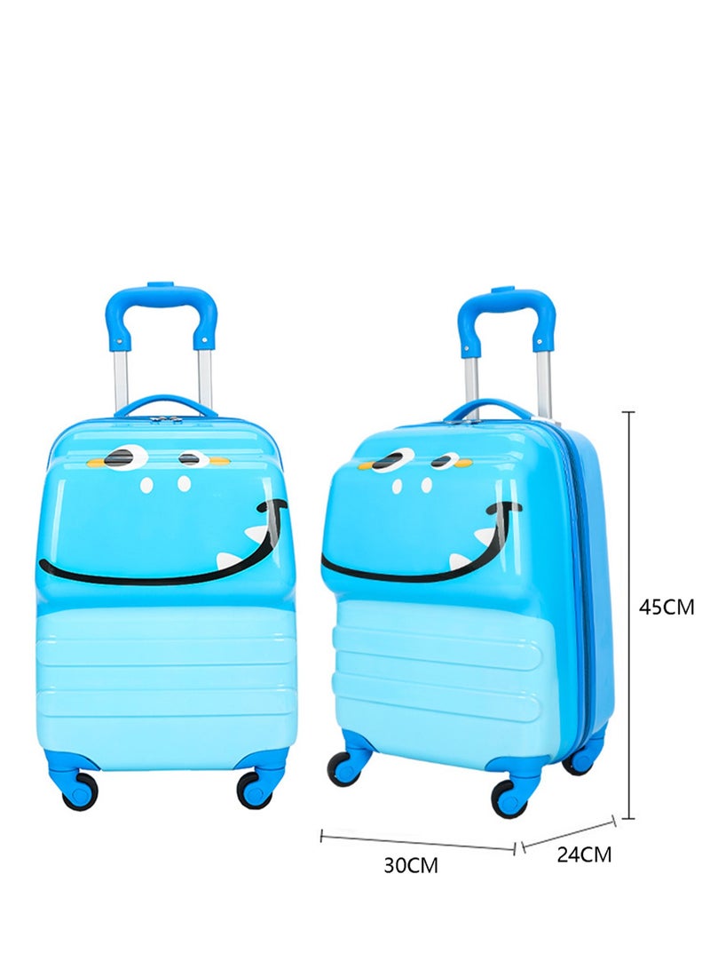 18" Carry-On Kids Suitcase, 3D Hard Case Travel Luggage with Spinner Wheels, Animal Cartoon Pattern Luggage for Boys, Girls, and Children (Giraffe)