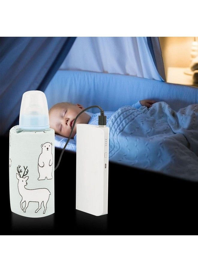 GOTOTOP Bottle Warmer Bag Bottle Warmer Case Milk Warmer Portable Cooler Bag With Usb Charging Port For Baby Care(Bear)  - Image 5