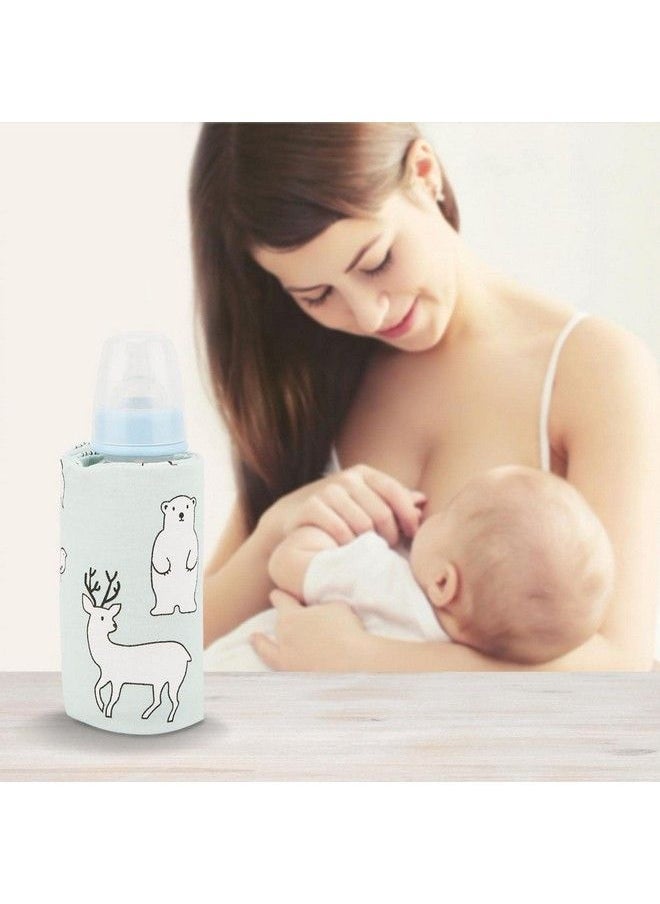 GOTOTOP Bottle Warmer Bag Bottle Warmer Case Milk Warmer Portable Cooler Bag With Usb Charging Port For Baby Care(Bear)  - Image 3