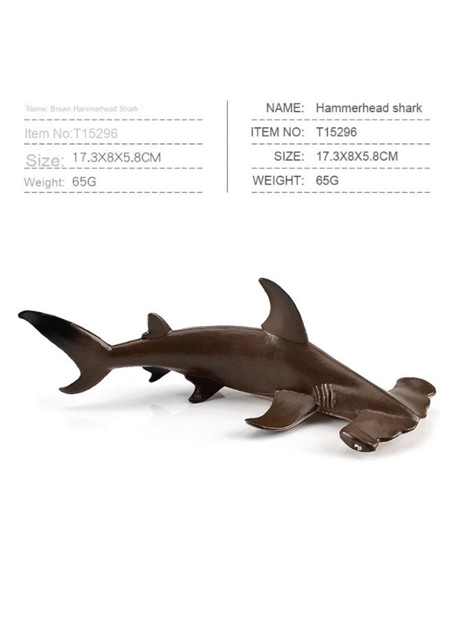 NIBEMINENT Children's Cognitive Underwater Shark Model - Realistic Hammerhead Shark Series