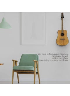 SYOSI Guitar Wall Mount, Auto Lock Guitar Wall Hanger, Hard Wood Base in Guitar Shape Guitar Hook, Guitar Holder for Acoustic, Electric, Classical, Bass Guitars, Guitar Accessories  - Image 3
