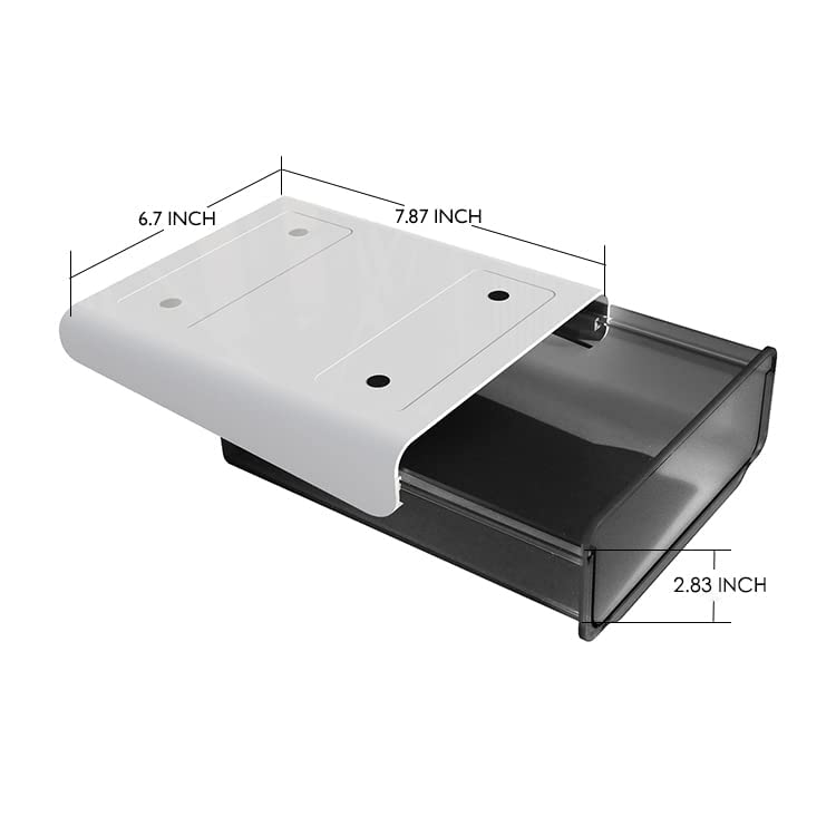 jaexest Under Desk Drawer, Attachable Under Desk Storage, Hidden Self-Adhesive Desk Drawer Slide-out, Stick on Drawer Under Desk Organizer for Office Home Closet Stationery - Image 2