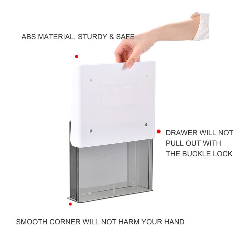 jaexest Under Desk Drawer, Attachable Under Desk Storage, Hidden Self-Adhesive Desk Drawer Slide-out, Stick on Drawer Under Desk Organizer for Office Home Closet Stationery - Image 4