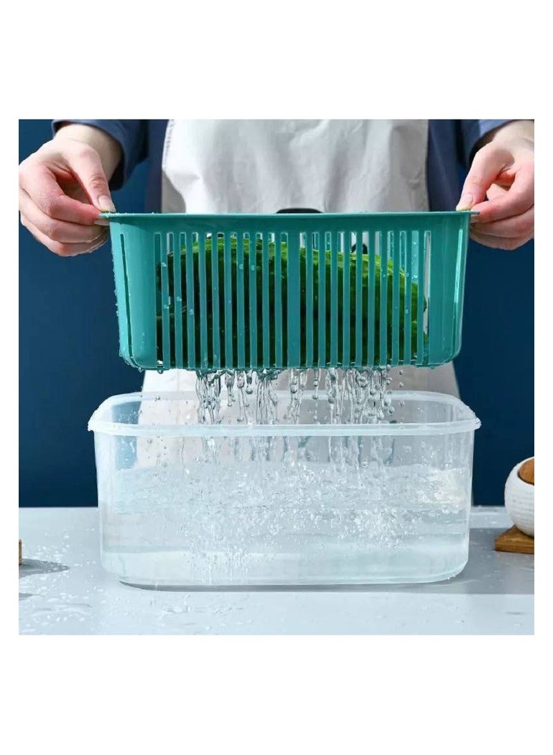 5-Piece Refrigerator Container Set with Strainer - For Perfect Storage and Cleaning -KHE  - Image 2