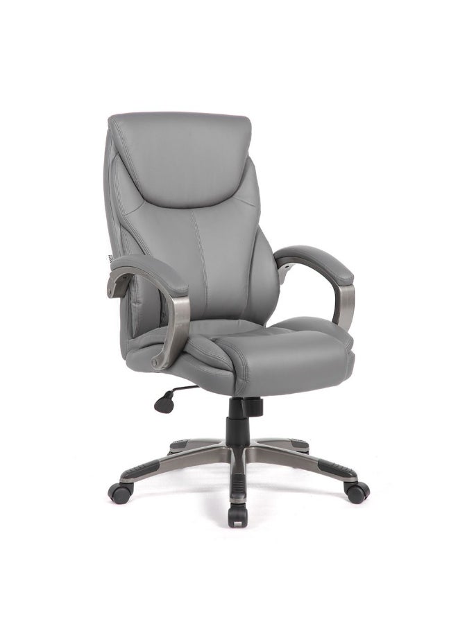 DANUBE HOME Courtney High Back Office Chair Ergonomic Gaming Chair Modern Desk Computer Chair Swivel Office Chair Adjustable Height Chair L77.8xW67.3xH111.5-119cm - Grey - Image 2