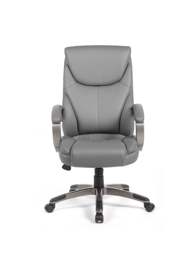 DANUBE HOME Courtney High Back Office Chair Ergonomic Gaming Chair Modern Desk Computer Chair Swivel Office Chair Adjustable Height Chair L77.8xW67.3xH111.5-119cm - Grey - Image 3