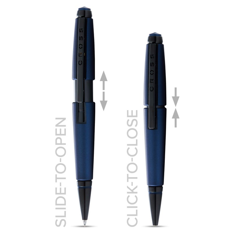 Cross Edge Matte Blue Lacquer Gel Rollerball Pen - Image 3