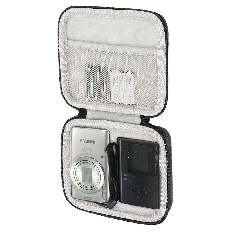 khanka Hard Travel Case Replacement for Canon PowerShot ELPH 180/190 / 360 Digital Camera (black) - Image 1