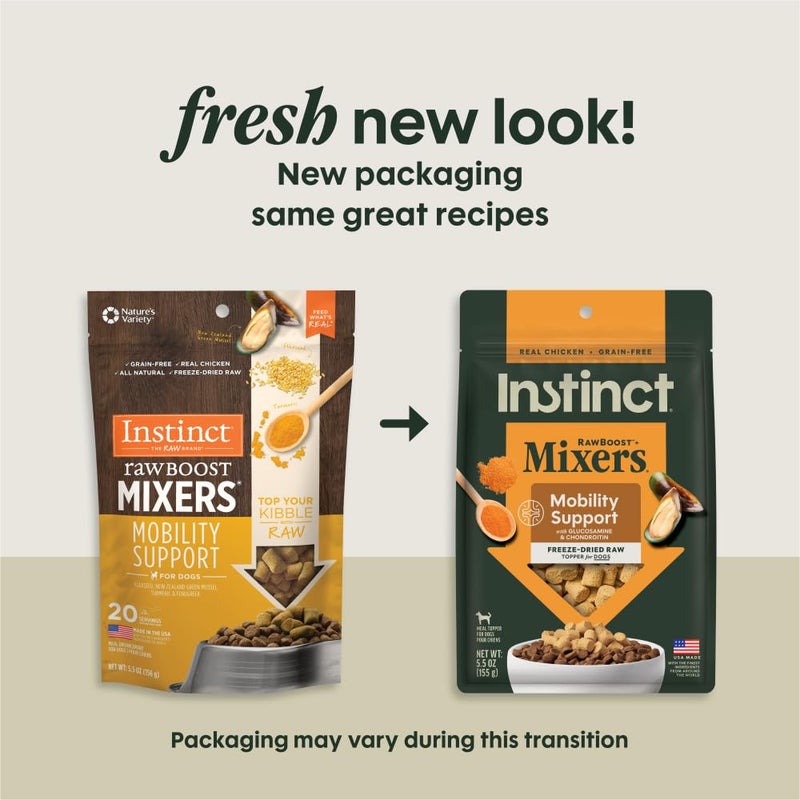 Instinct Raw Boost Mixers Mobility Support Freeze-Dried Dog Food Topper, 5.5 oz. Bag - Image 2