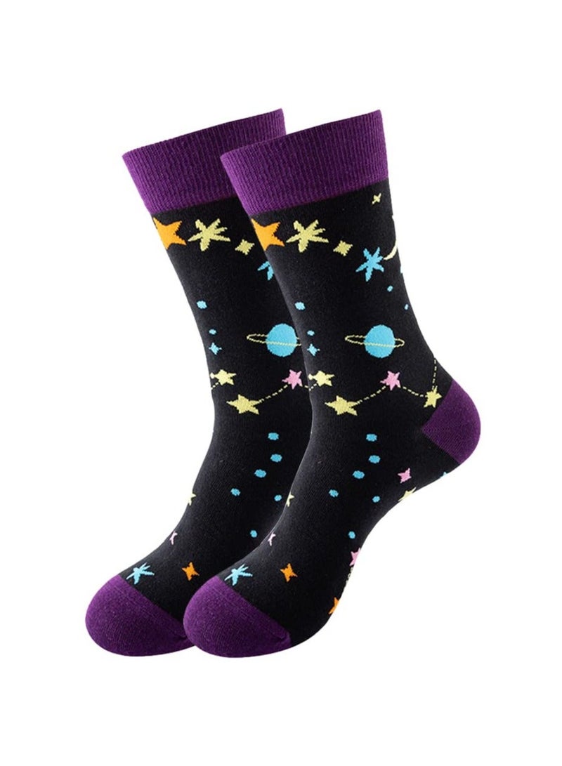 Y&D Men's Colorful Dress Socks Novelty Funny Fancy Funky Patterned Crew Sock Casual Crazy for Men, Sports and Outdoors Fun - Image 4