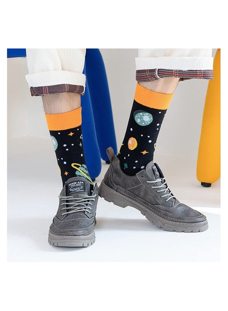 Y&D Men's Colorful Dress Socks Novelty Funny Fancy Funky Patterned Crew Sock Casual Crazy for Men, Sports and Outdoors Fun - Image 3