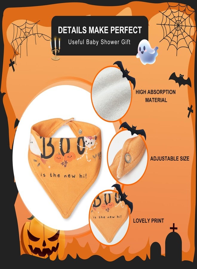 Little Dimsum Halloween Baby Bandana Bibs 3 Pack Super Absorbent Drool Bibs Cotton Teething Bibs Unisex Triangle Baby Bibs Set for Teething and Drooling - Image 2
