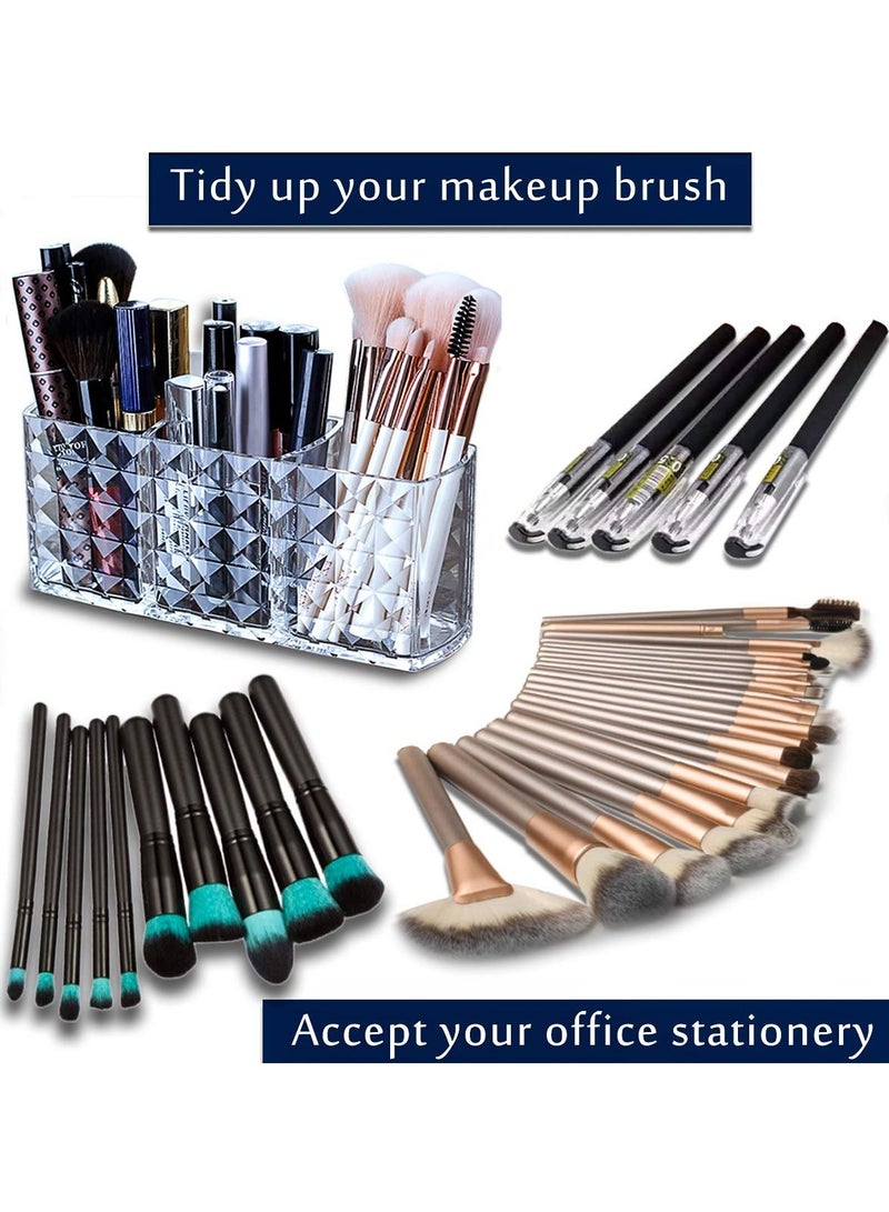 KHAJUL Acrylic Makeup Brush Organizer Eyeliners Display Holder Clear Cosmetic Brushes Storage Solution 18*8*5.5CM - Image 3