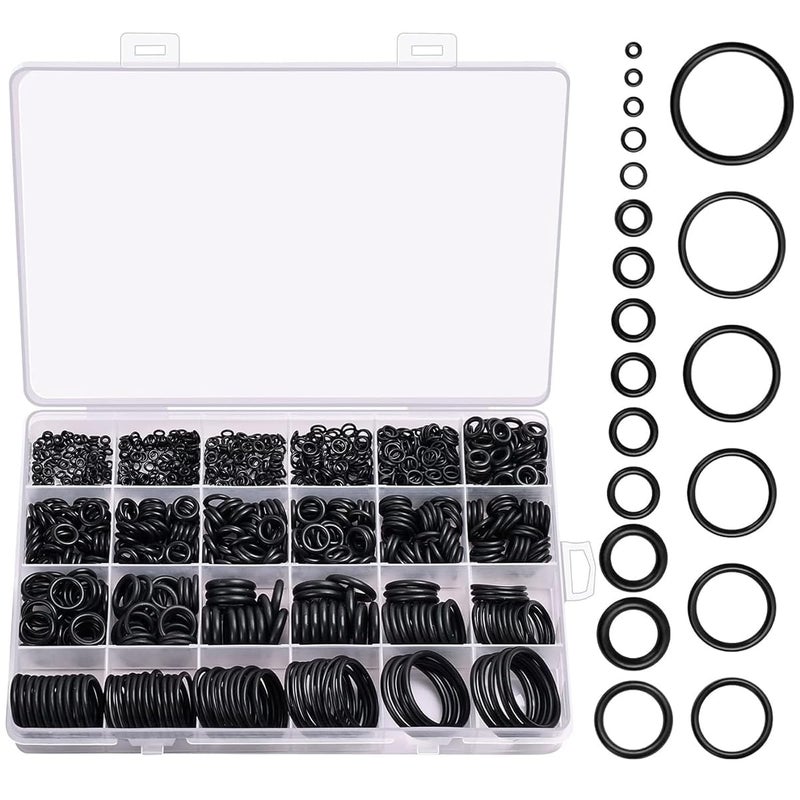 GROPOTIT 950Pcs Rubber O Rings with Storage Box Assorted 20 Sizes O Ring Washer Gaskets Metric Rubber Rings Repair Kit For Faucet Automotive General Repair Resist Oil and Heat ORings A_1 - Image 1