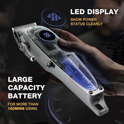 SUPRENT Professional Rechargeable Hair Clipper-Hair Clippers for Men, Cordless Hair Cutting Kit with LED Display - Image 4
