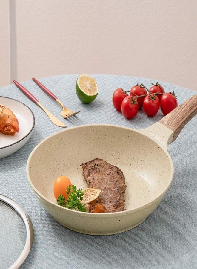 2HEET Non-Stick Egg Frying Pan with Multi-Compartment Design Omelette & Uttapam Cooking Pan Featuring Wooden Stay-Cool Handle, Scratch-Resistant Coating and Easy Cleaning (26CM) - Image 4